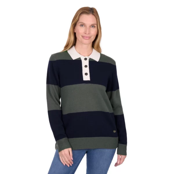 thomas cook amelia jumper green navy 1
