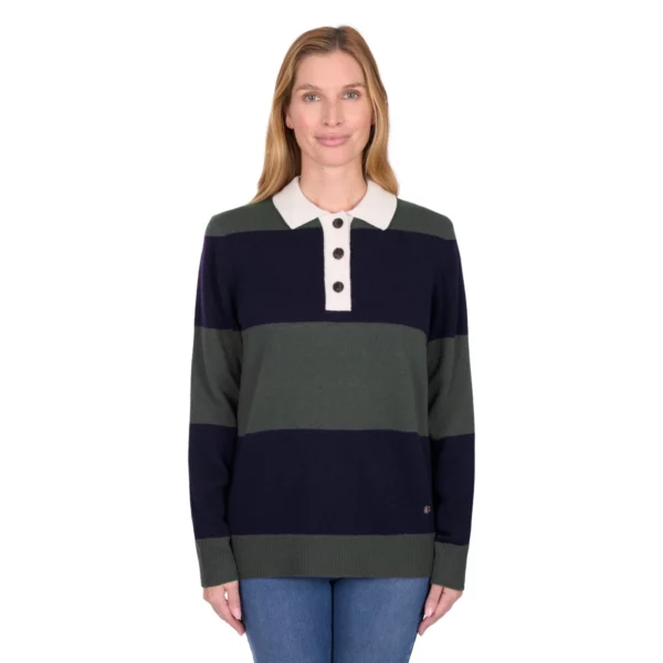 thomas cook amelia jumper green navy 2