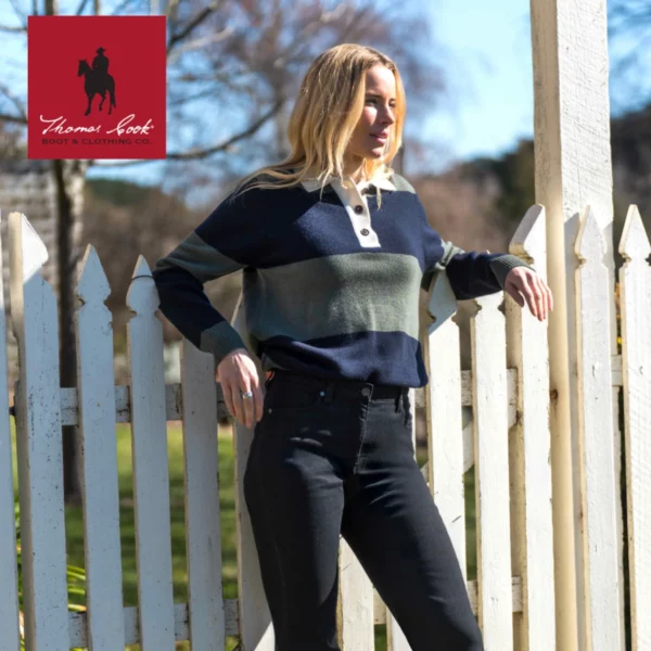 thomas cook amelia jumper green navy 6