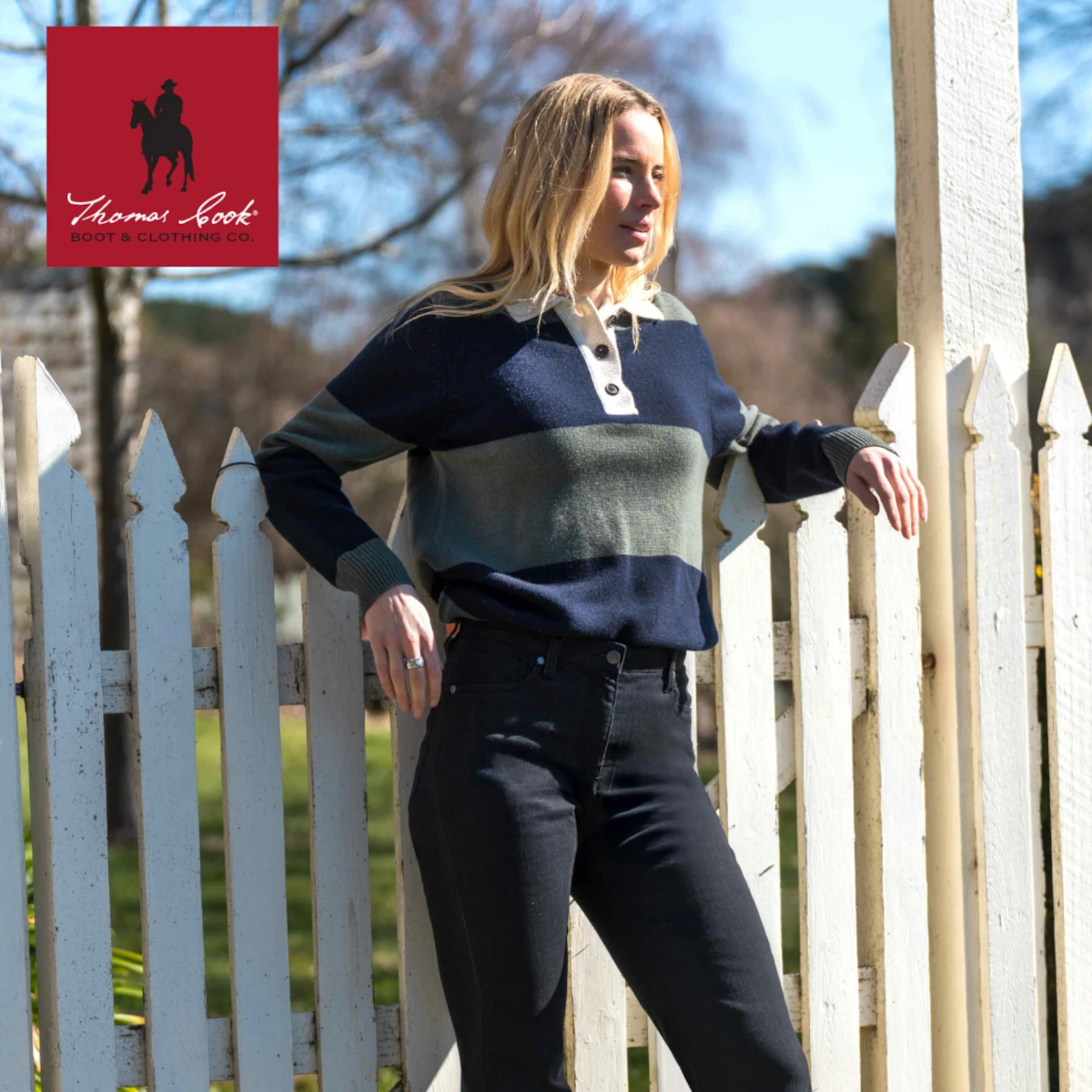 thomas cook amelia jumper green navy 6