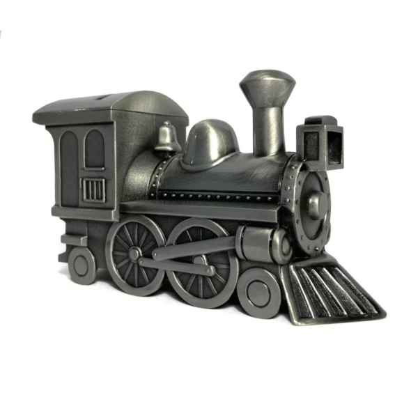 train money box pewter 1