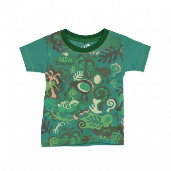 wild kiwi childrens tee camo 2