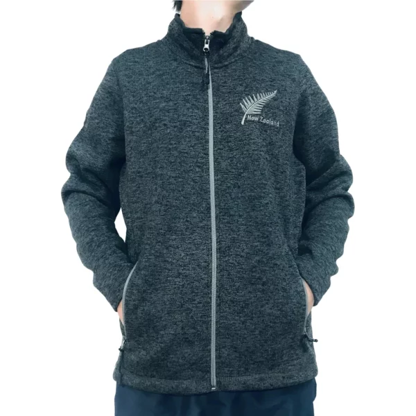 wild kiwi mens fleece jacket charcoal 1