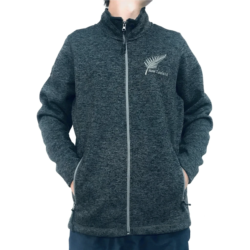 wild kiwi mens fleece jacket charcoal 1