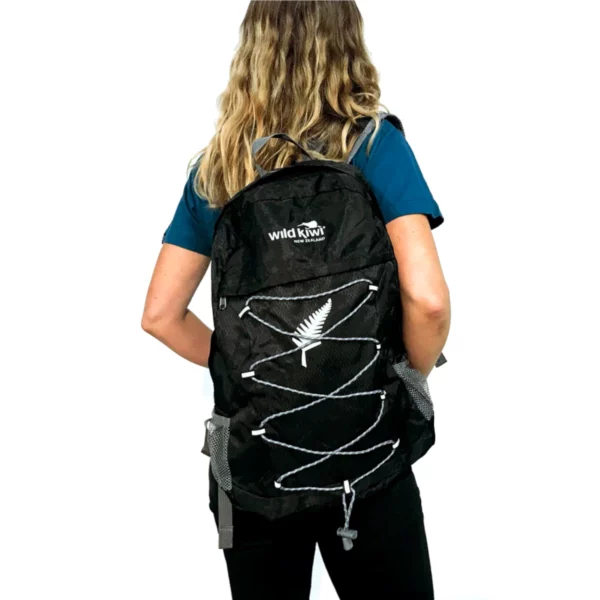 wild kiwi water resistant packable backpack black 353ks 2