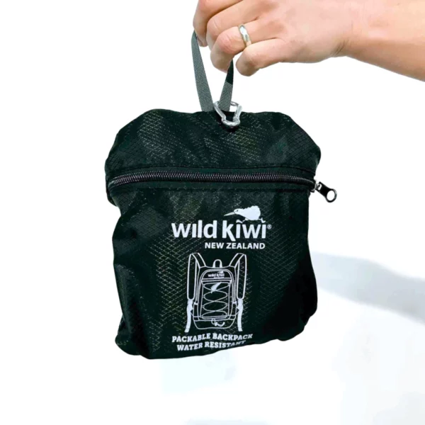 wild kiwi water resistant packable backpack black 353ks 4