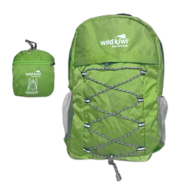 wild kiwi water resistant packable backpack green 351ks 1