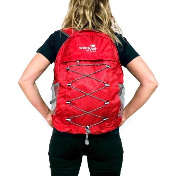 wild kiwi water resistant packable backpack red 352ks 2