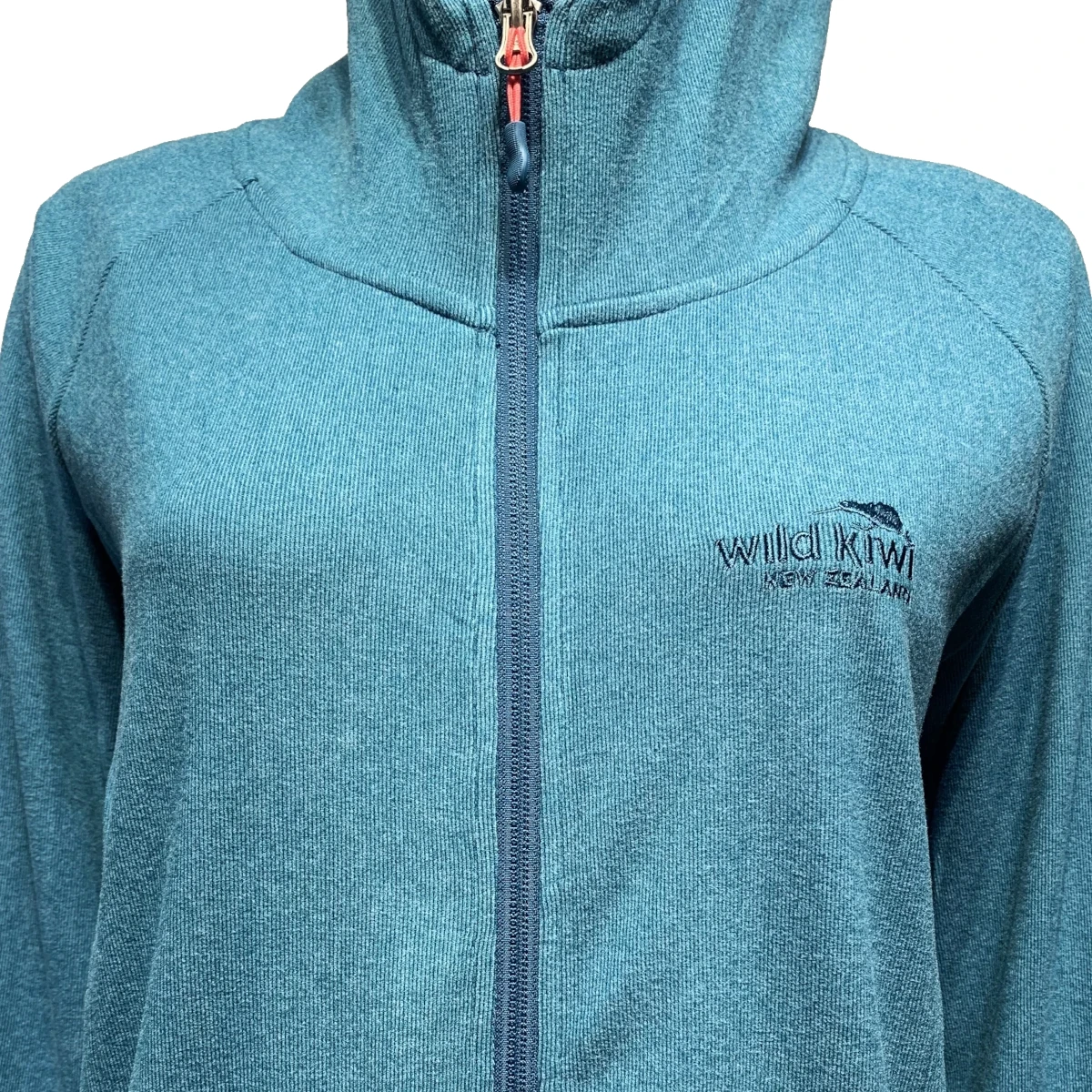 wild kiwi womens micro fleece hoodie blue marle 2