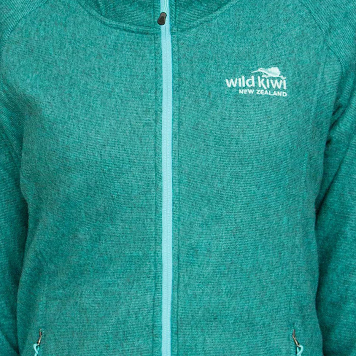 wild kiwi womens micro fleece hoodie green marle 2