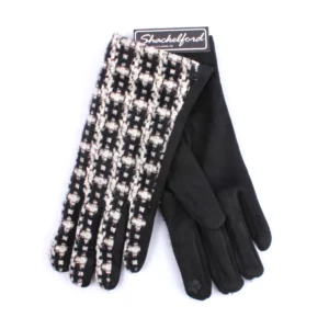 alice and lily chenille check glove black