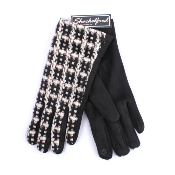alice and lily chenille check glove black
