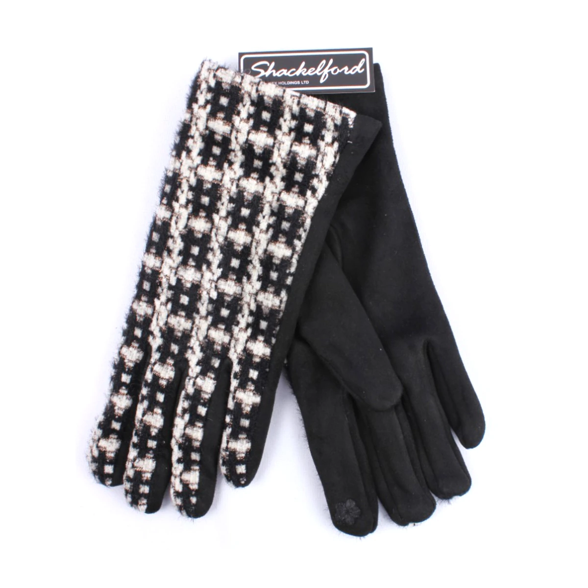 alice and lily chenille check glove black
