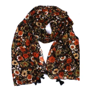 alice and lily printed scarf brown