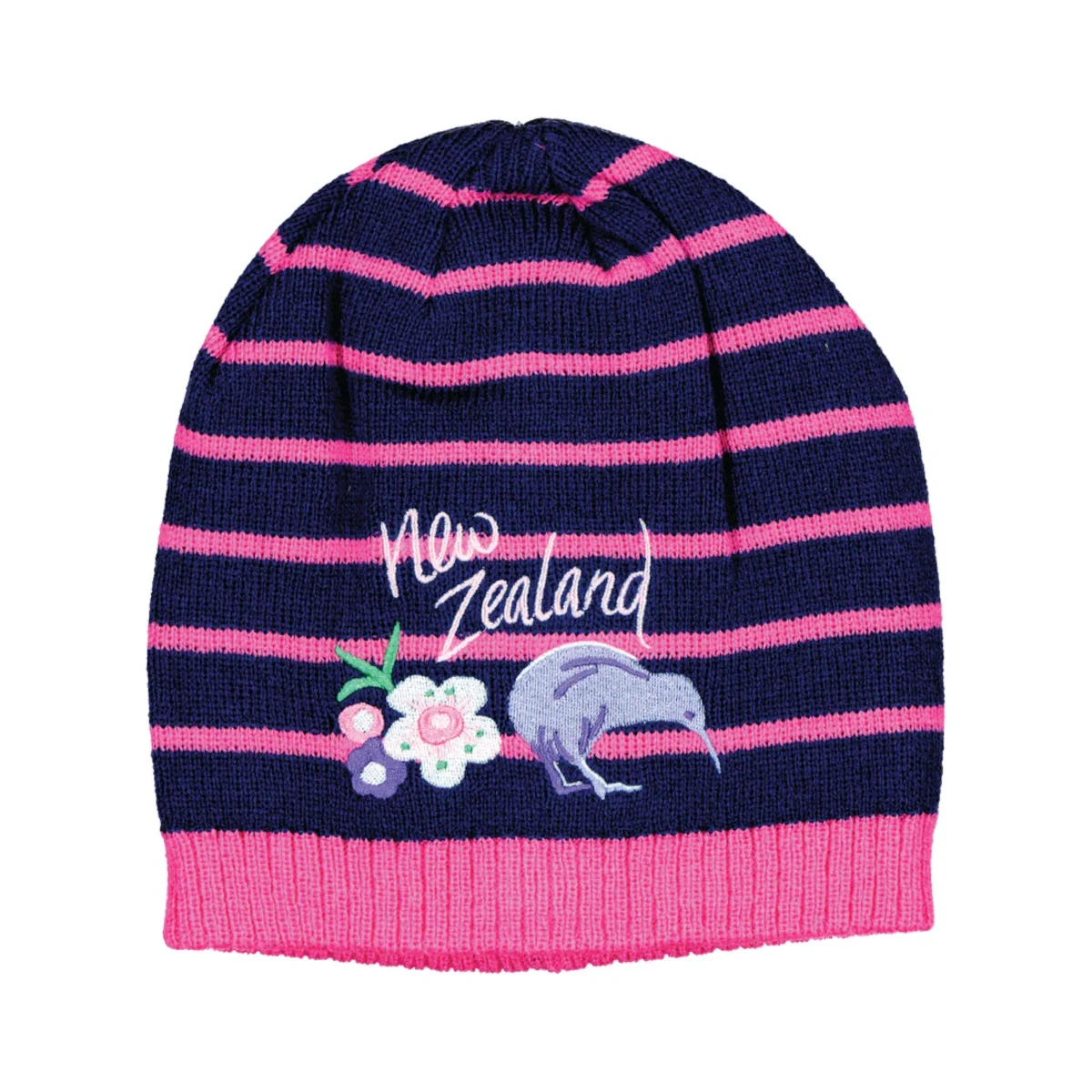 bckbfn beanie childs kiwi and bouquet flowers navy