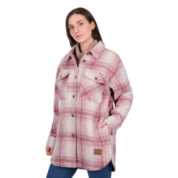 dux bak womens elk overshirt pink 1
