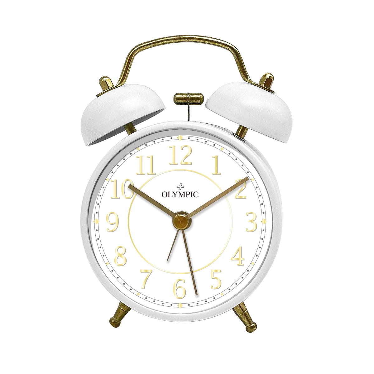 twin bells alarm clock white 1