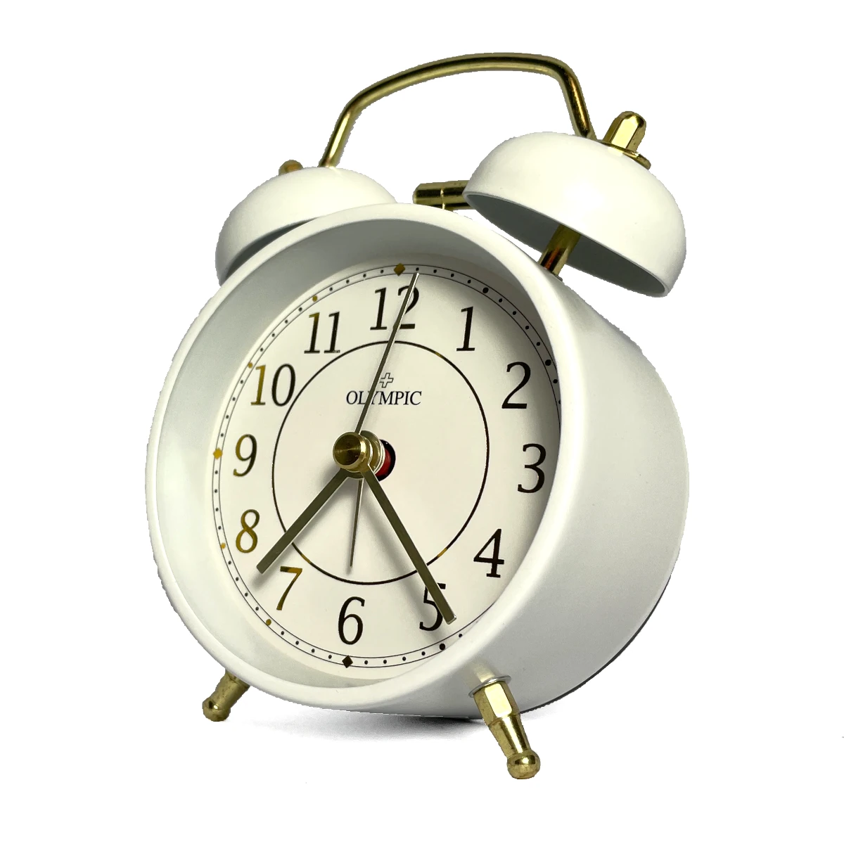 twin bells alarm clock white 3