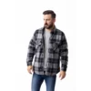 heat holders plaid lumberjack shirt jacket black grey 2