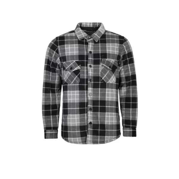 heat holders plaid lumberjack shirt jacket black grey 3