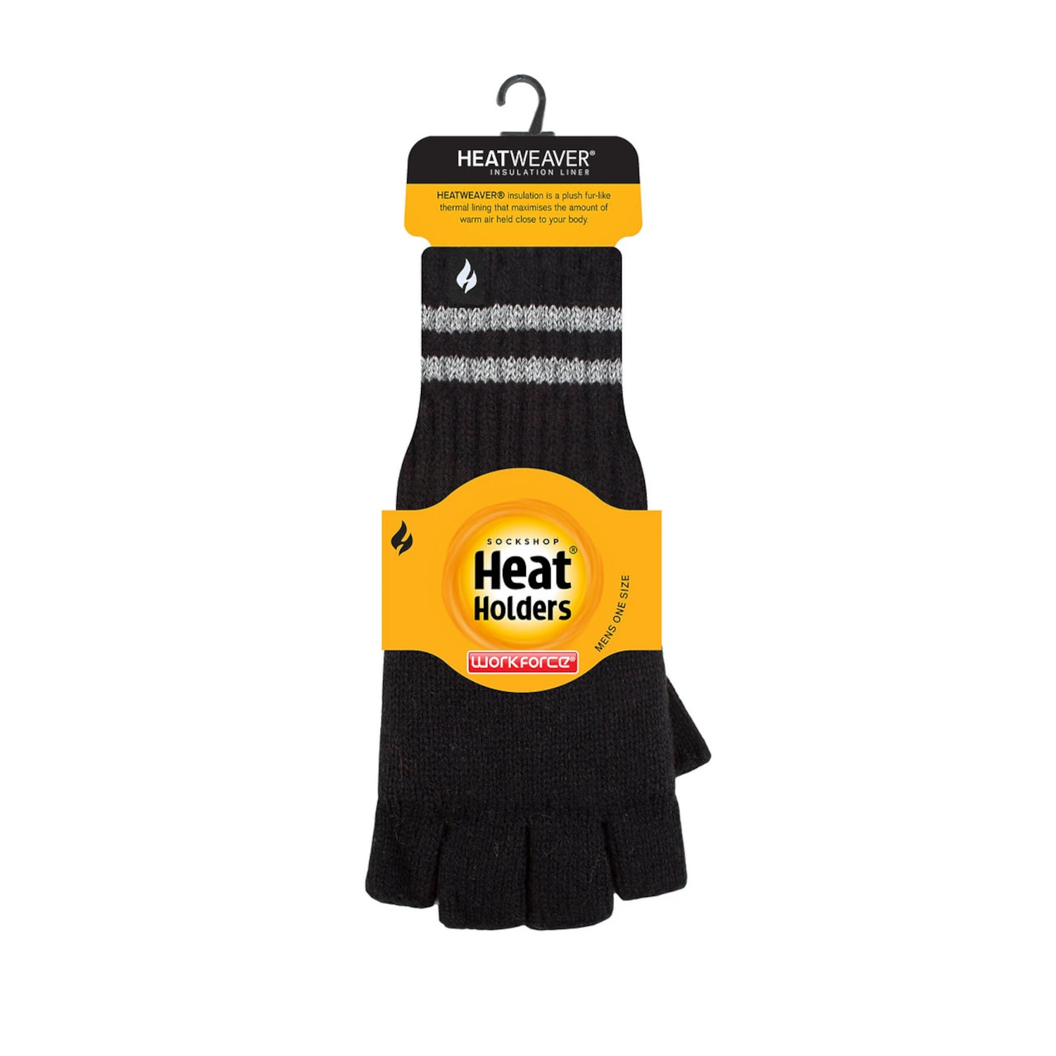 hh mens fingerless gloves black workforce 1