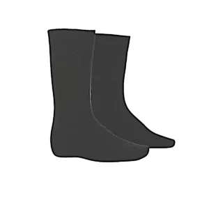 mkm ribbed possum merino sock mx218 black