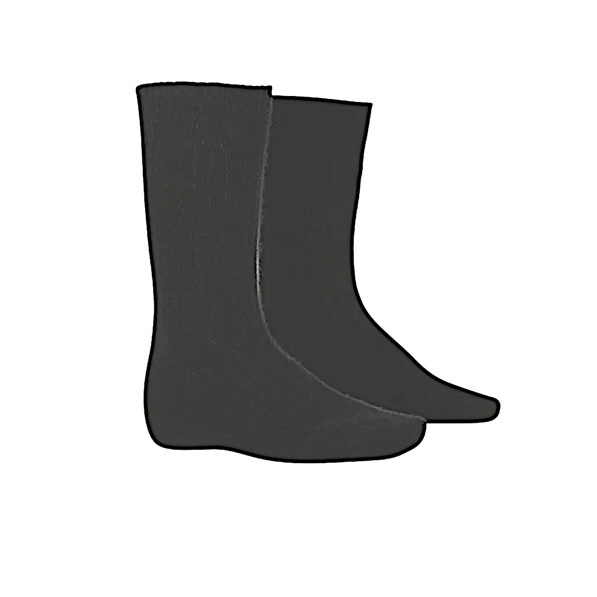 mkm ribbed possum merino sock mx218 black