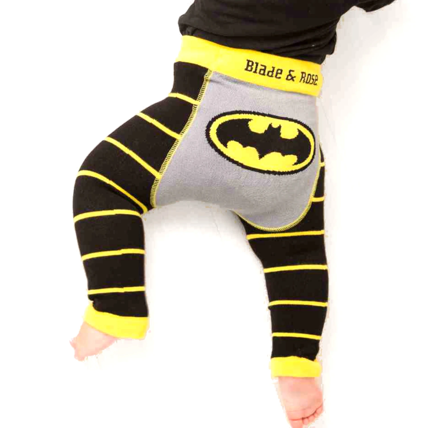 blade and rose batman get ready leggings black yellow 3