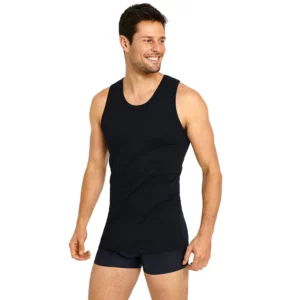 jockey athletic singlet black jcmt094 1