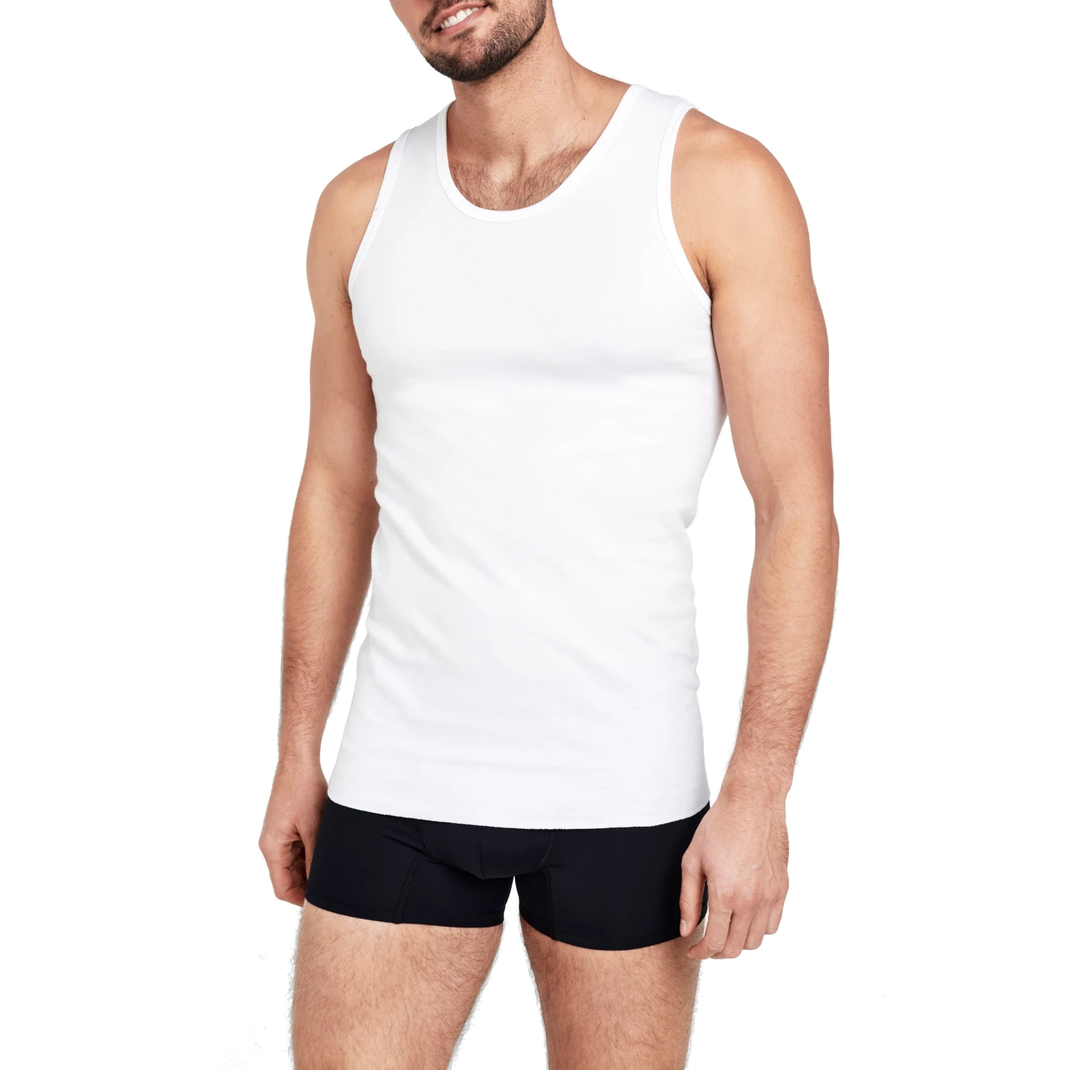 jockey athletic singlet white jcmt094 1
