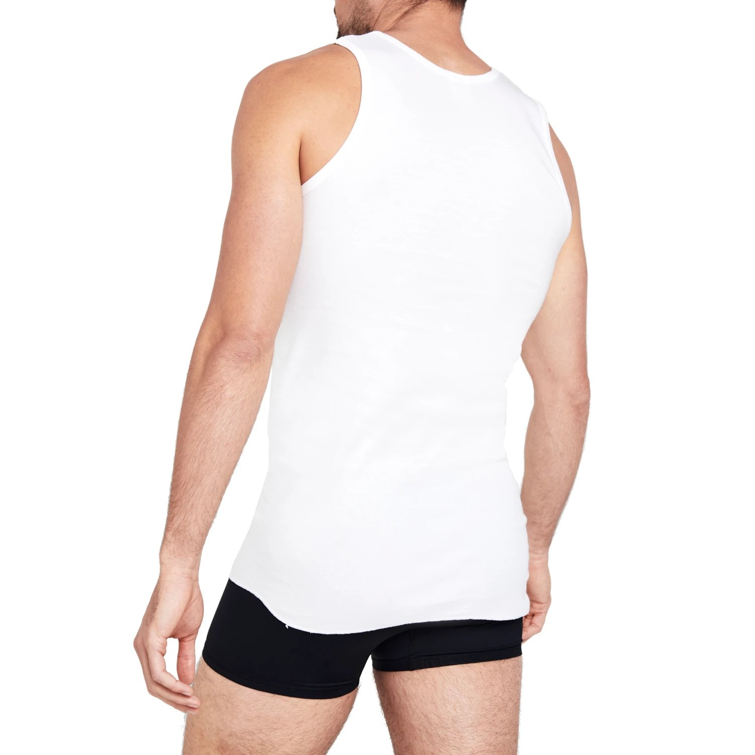 jockey athletic singlet white jcmt094 3