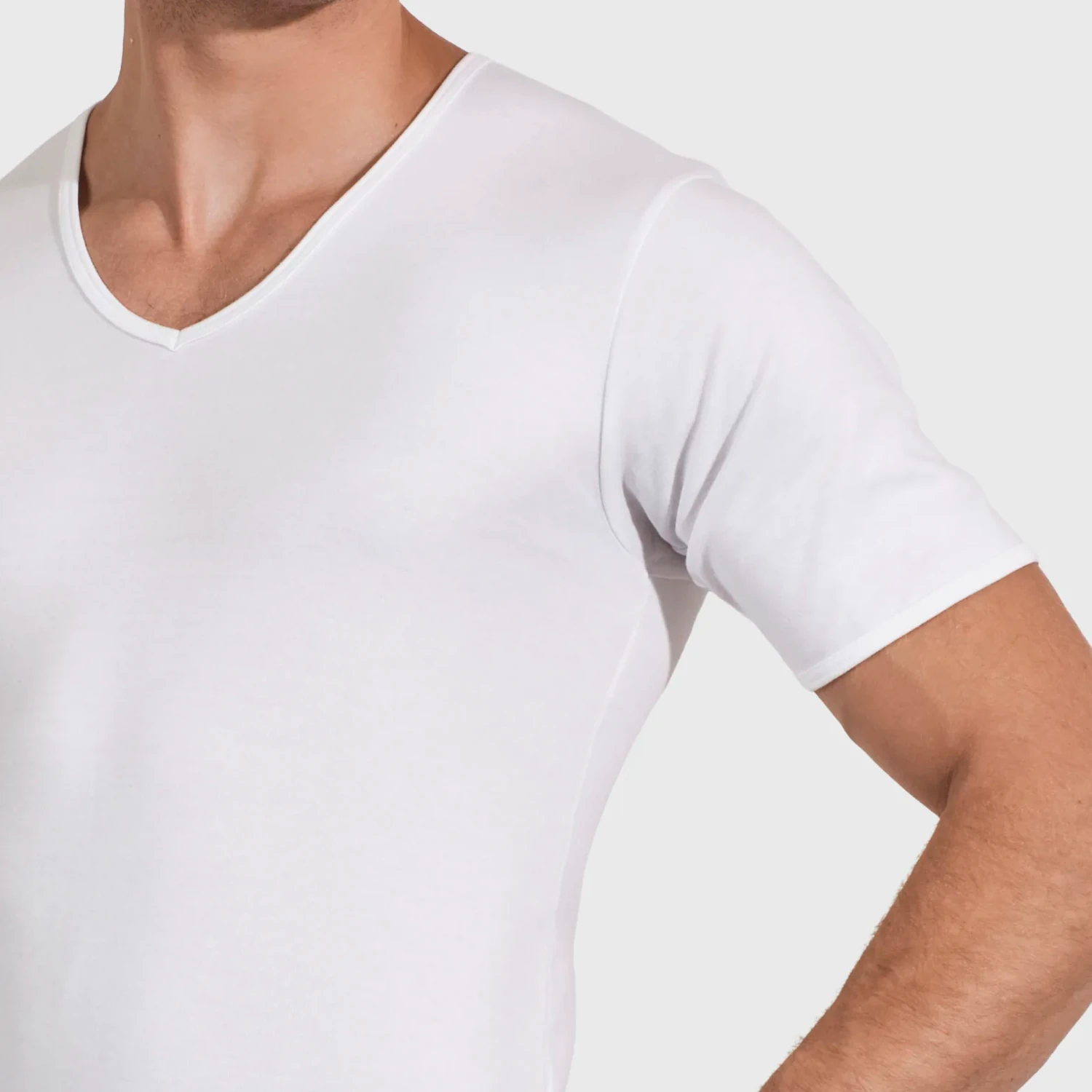 jockey v neck t shirt white 2
