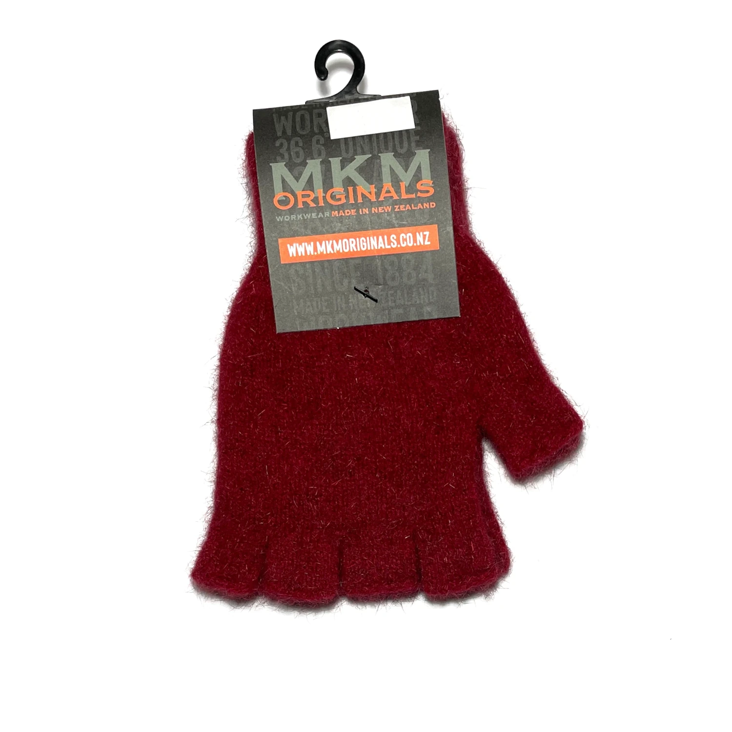 mkm mx103 possum merino fingerless glove berry 1