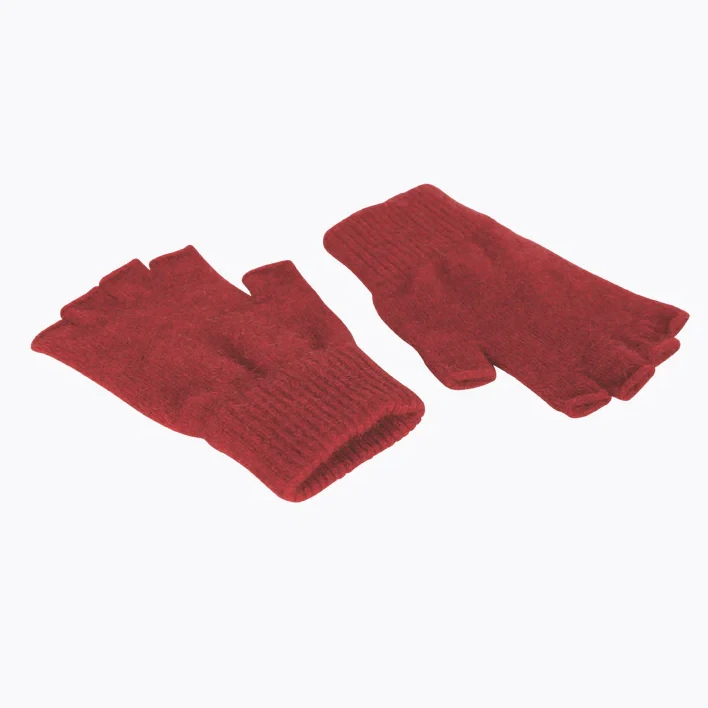 mkm mx103 possum merino fingerless glove berry 3
