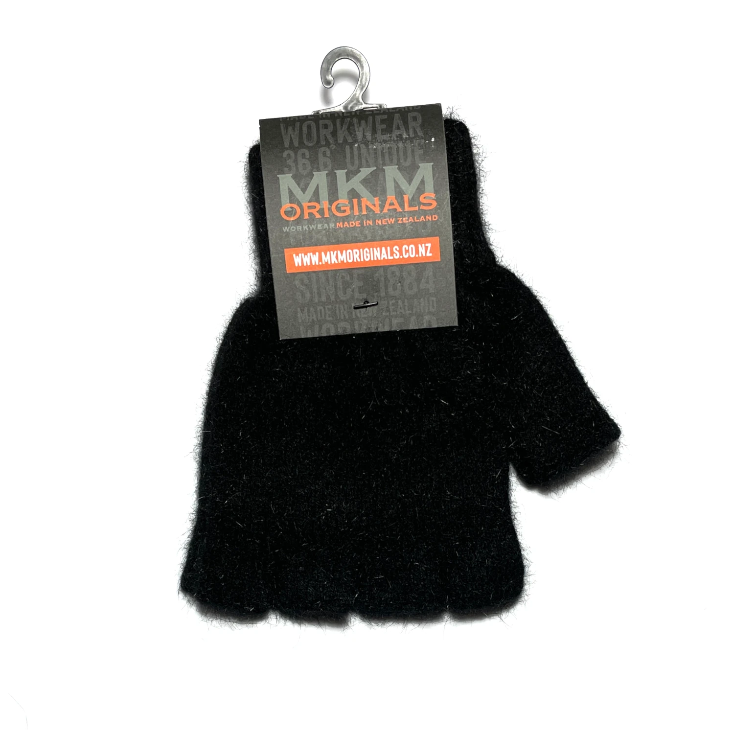 mkm mx103 possum merino fingerless glove black 1