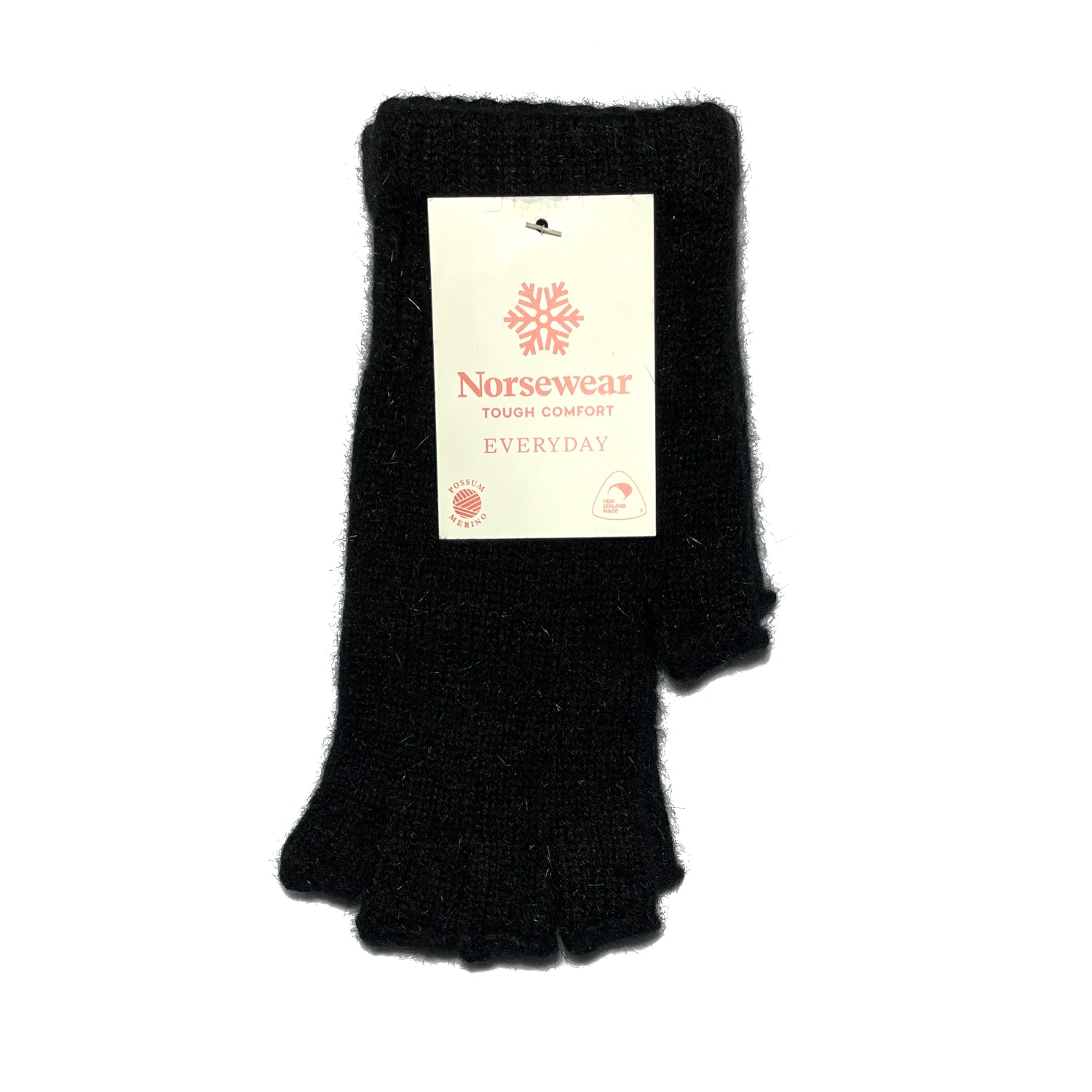 norsewear possum merino fingerless glove black 1