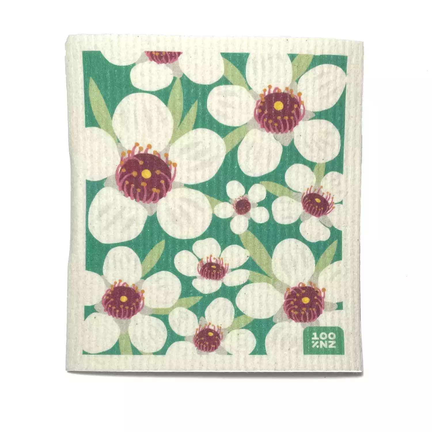 100%nz pack of 3 swedish dishcloths bright botanicals 2