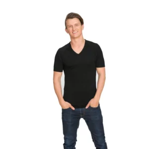 brass monkeys short sleeve v neck black bmv003 1
