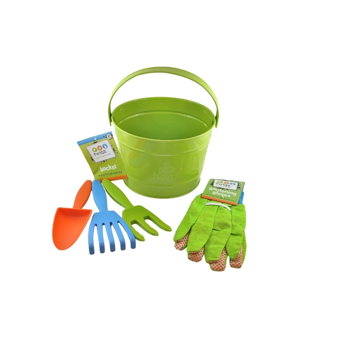 my first gardening tools set by twigz green bucket 1