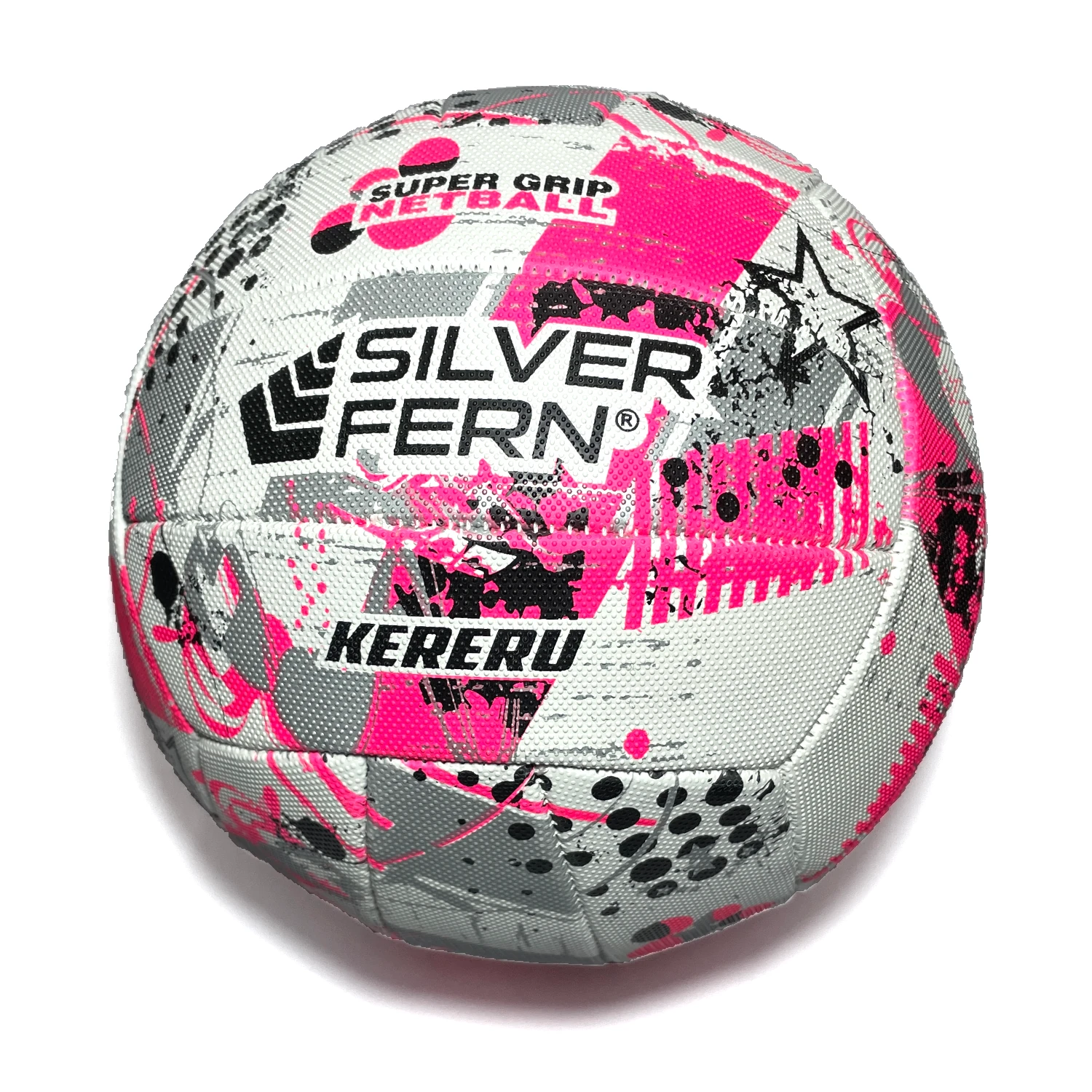 silver fern netball ball kereru pink silver size 5 1