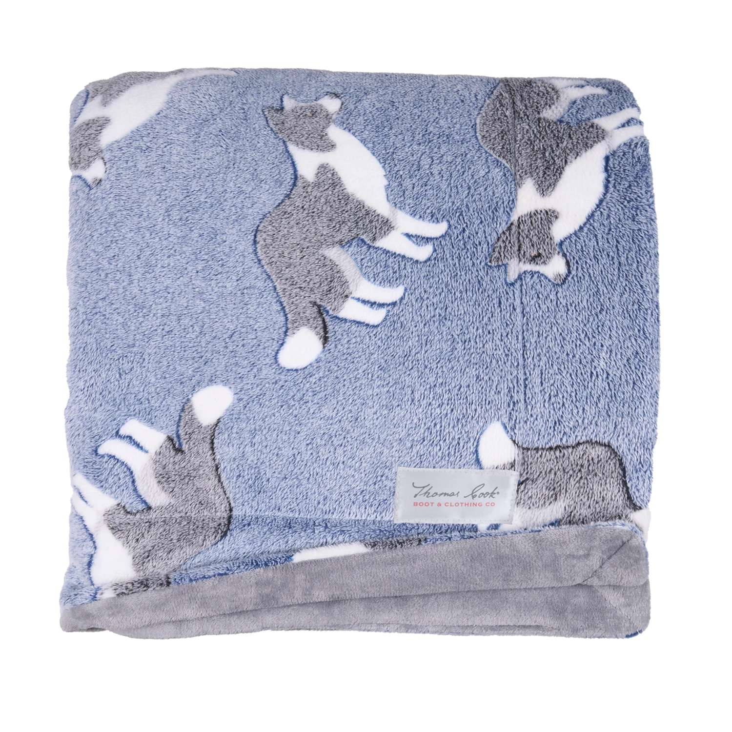 thomas cook dog snuggle rug grey blue 1