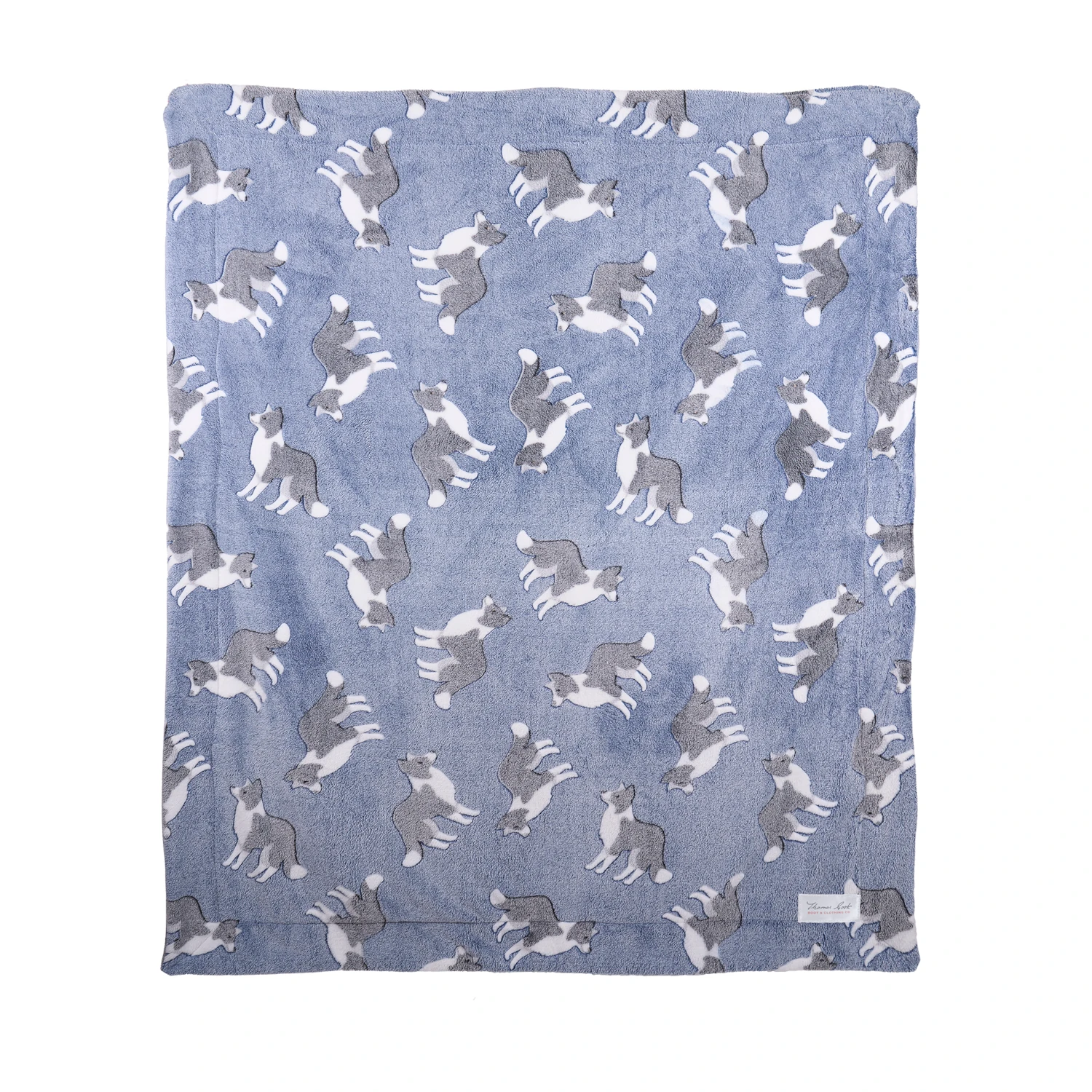 thomas cook dog snuggle rug grey blue 2